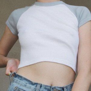 Brandy Melville Blue Bella Baseball Tee